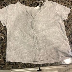 Cute grey button shirt